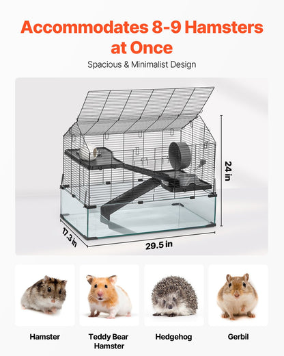 Draht-Hamsterkäfig, Lebensraum, 74,5 cm, kleines Tierhaus für Nagetiere