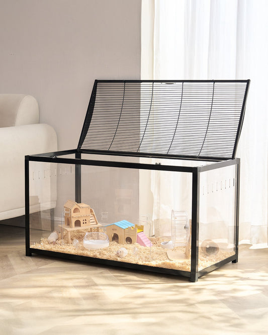 Hamsterkäfig-Lebensraum 37,8 Zoll klares Nagetier-Rennmaus-Mäuse-Kleintierhaus