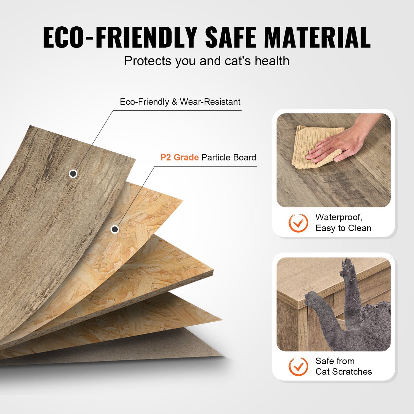 Katzentoilettengehäuse Holz Katzentoilette Möbel versteckt 2 Zimmer Greige