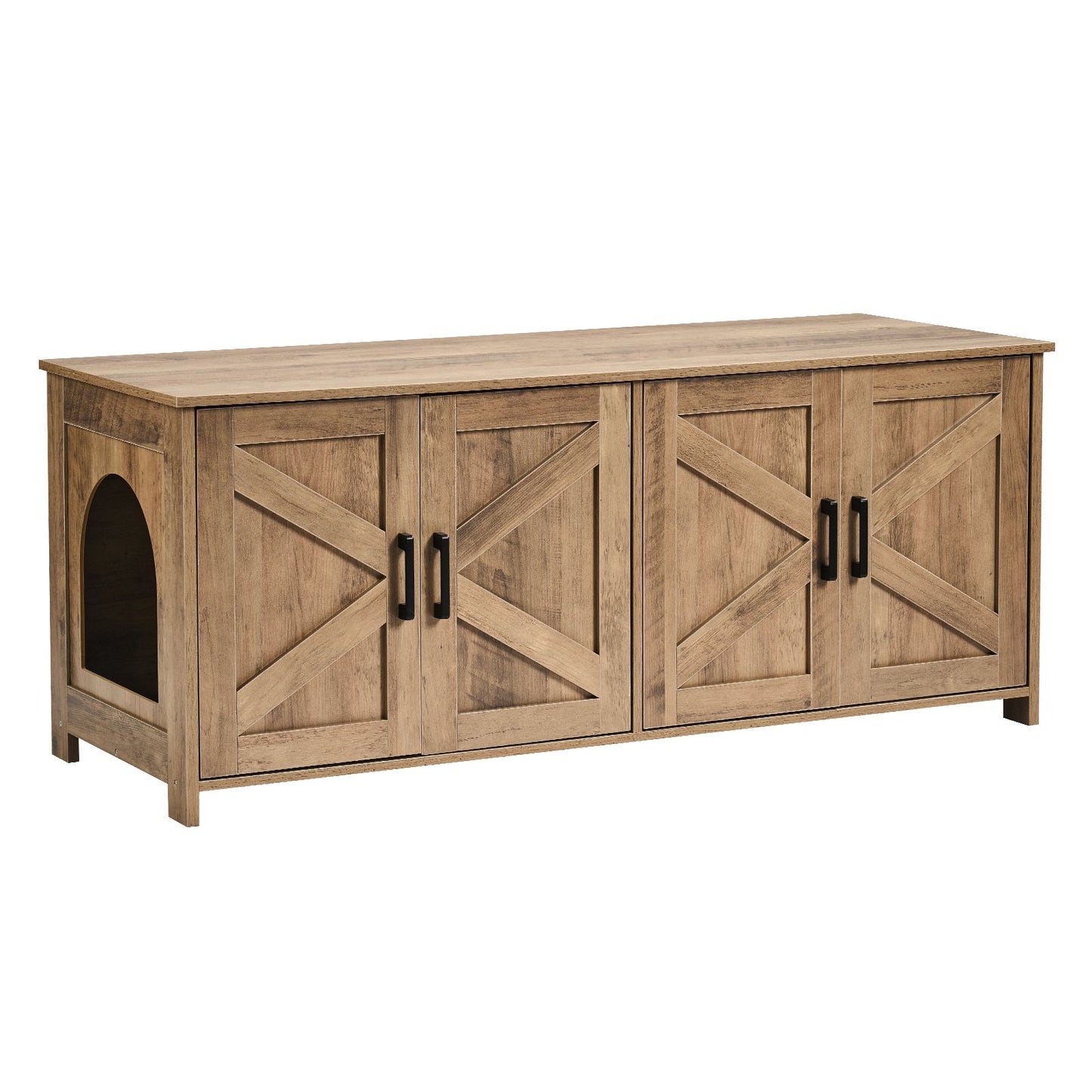 Katzentoilettengehäuse Holz Katzentoilette Möbel versteckt 2 Zimmer Greige