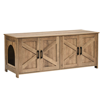 Katzentoilettengehäuse Holz Katzentoilette Möbel versteckt 2 Zimmer Greige