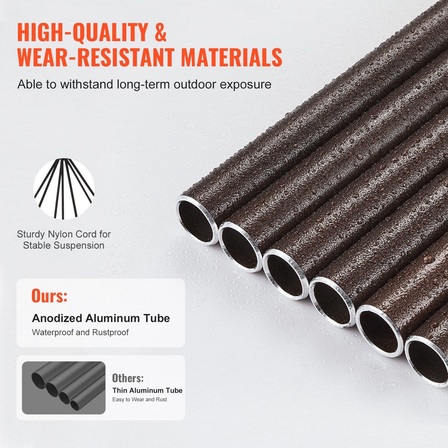 Wind Chimes for Outside, 50", Deep Tone Wind Chimes with 6 Tubes, Unique Large Memorial Wind Chimes for Anniversary, Amazing Outdoor Decor for Your Patio, Porch, Garden and Backyard, Copper Vein