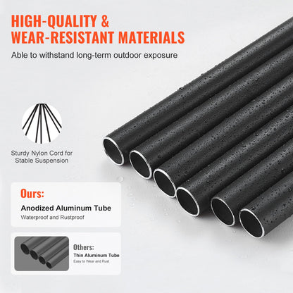 Windspiele für den Außenbereich, 1473 mm, Aluminium, Gedenk-Windspiele mit tiefem Ton