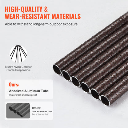 Windspiele für den Außenbereich, 1143 mm, Aluminium, Gedenk-Windspiele mit tiefem Ton