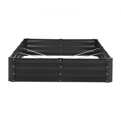 Upphöjd trädgårdsbädd i metall 2,4x1,2x3,6 m förzinkad blomlåda mörkgrå |  EU