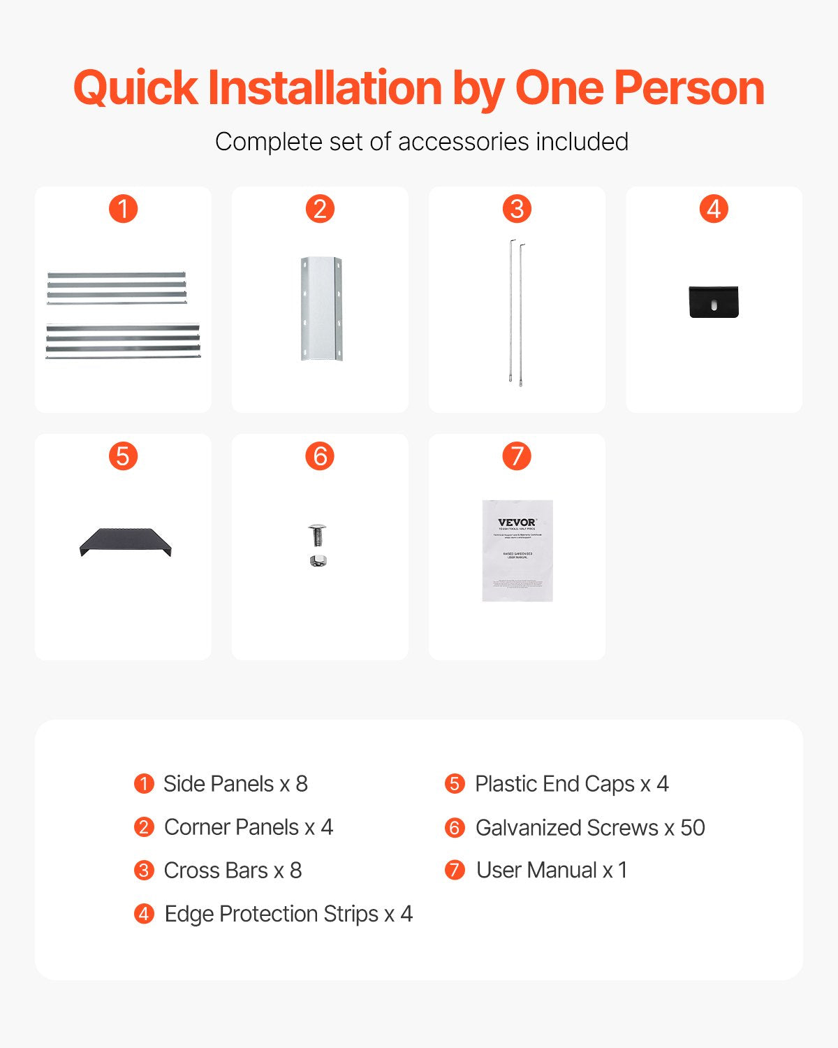Metall-Hochbeet 12x4x1 ft Outdoor Verzinkter Pflanzkasten Silber