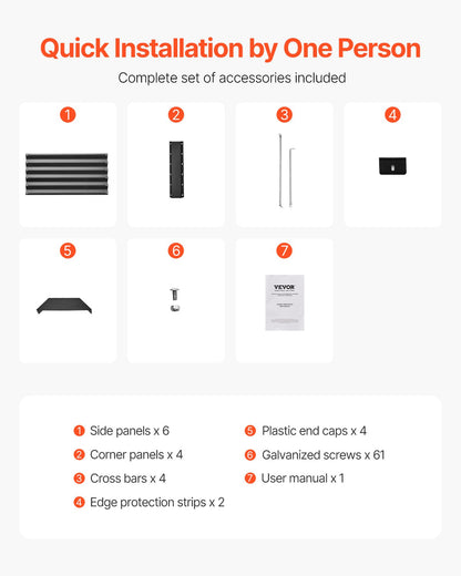 Metall angehoben Garten Bett 6x3x1.5ft Outdoor Galvanisiert Pflanzer Box Dark Grey