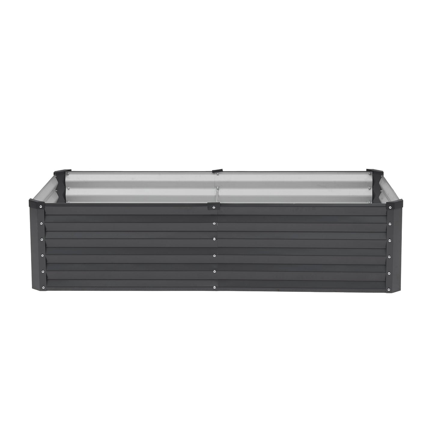 Metall angehoben Garten Bett 6x3x1.5ft Outdoor Galvanisiert Pflanzer Box Dark Grey