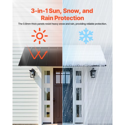 Fönstermarkis Dörrmarkis 104x36 tum Utomhusmarkiser i stål för ytterdörrar