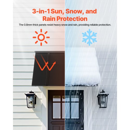 Fönstermarkis Dörrtak 44x24 tum Utomhus Terrass Stål Ytterdörr Markiser