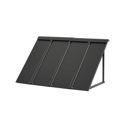Fixed Metal Awning 44 x 24 in, Window Awning Door Canopy, Stable Triangle Steel Frame Awnings for Doors Exterior Rain, and Snow Sunlight Protection for Door Entrance, Windows, Porches, Balconies