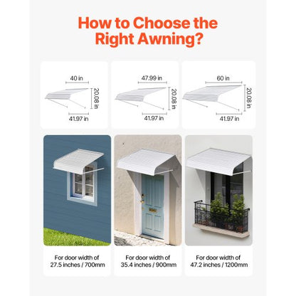 Fönstermarkis Dörrmarkis 48x42 i aluminiumlegering Markiser för ytterdörrar