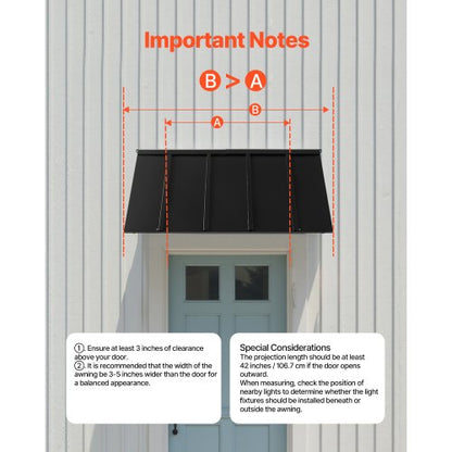 Fönstermarkis Dörrtak 56x24 tum Utomhus Terrass Stål Ytterdörr Markiser