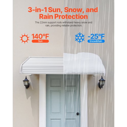 Fönstermarkis Dörrmarkis 60x42 i aluminiumlegering Markiser för ytterdörrar