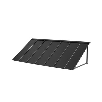 Fixed Metal Awning 80 x 36 in, Window Awning Door Canopy, Stable Triangle Steel Frame Exterior Awnings Rain, and Snow Sunlight Protection for Door Entrance, Windows, Porches, Balconies