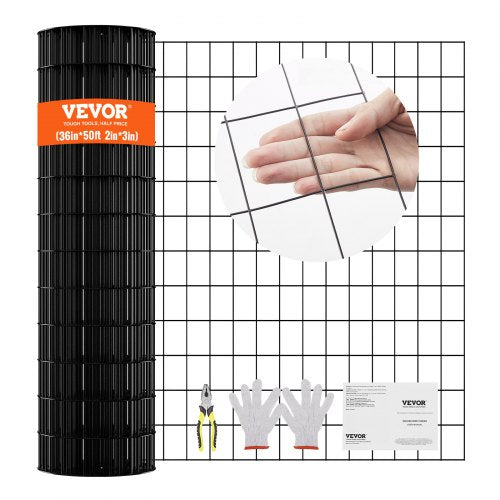 Hardware Cloth, 36'' x 50' Galvanized Wire Mesh Roll, 16 Gauge Chicken Wire Fence Roll, Vinyl Coating Metal Wire Mesh for Chicken Coop Barrier, Rabbit Snake Fences, Poultry Enclosures