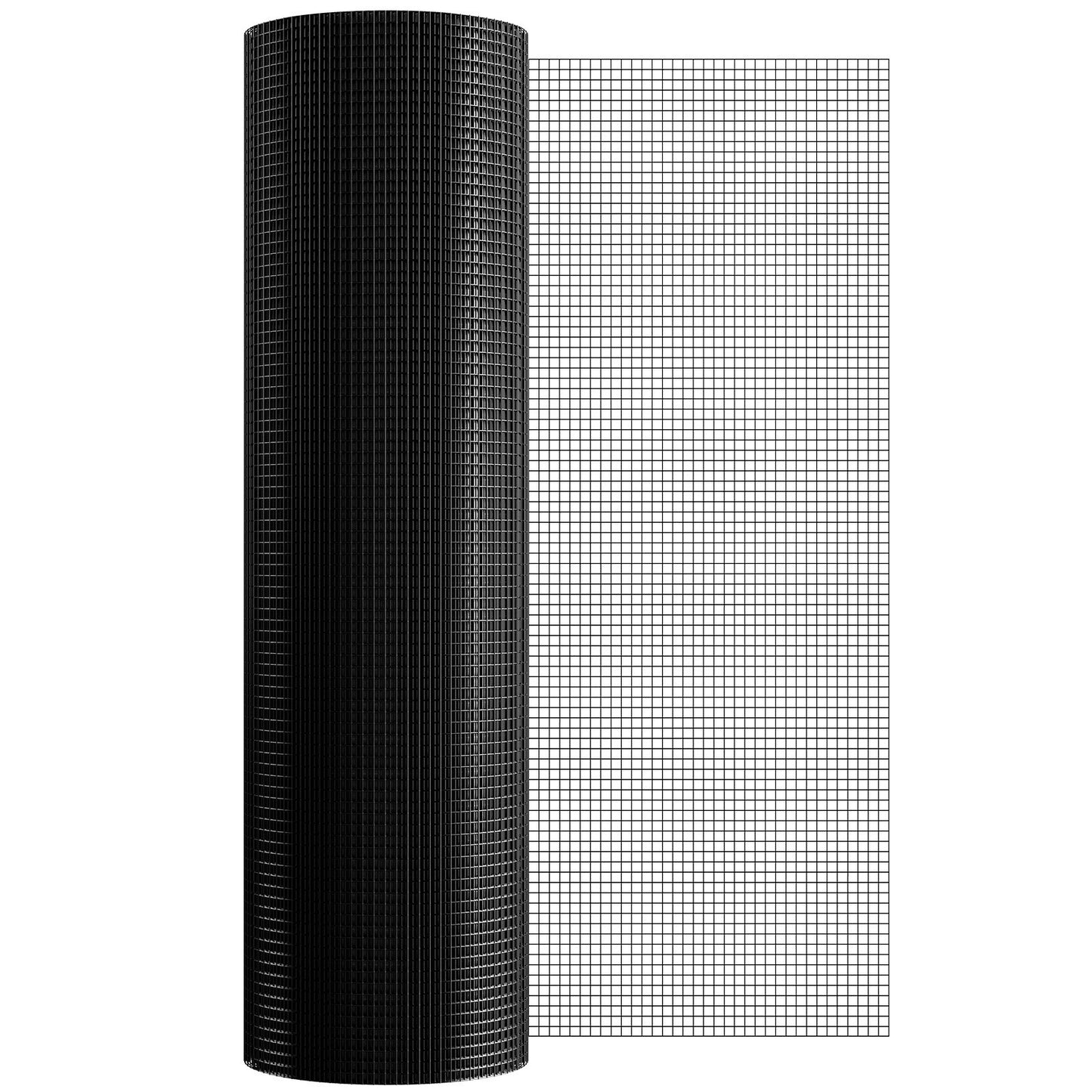 Hardware Cloth, 48 Inch x 100 Inch Galvanized Wire Mesh Roll, 19 Gauge Chicken Wire Fence Roll, Vinyl Coating Metal Wire Mesh for Chicken Coop Barrier, Rabbit Worm Fence, Poultry Enclosures