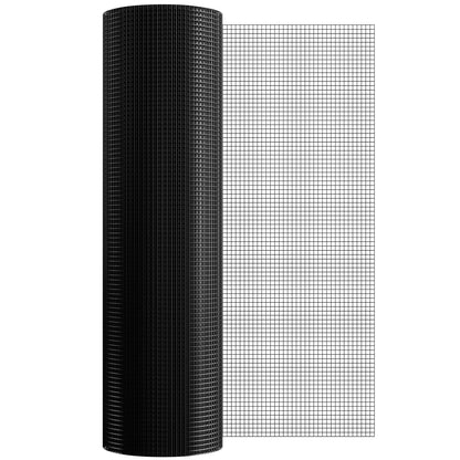 Hardware Cloth, 48 Inch x 100 Inch Galvanized Wire Mesh Roll, 19 Gauge Chicken Wire Fence Roll, Vinyl Coating Metal Wire Mesh for Chicken Coop Barrier, Rabbit Worm Fence, Poultry Enclosures