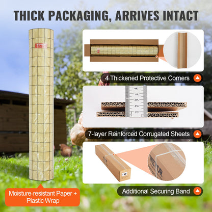 Hårdvaraduk, 48 tum x 50 tum galvaniserad trådnätrulle, 16 gauge kycklingtrådsstängselrulle, vinylbeläggning metalltrådsnät för hönshusbarriär, kaninormstaket, fjäderfäinhägnader