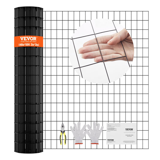 Hårdvaraduk, 48 tum x 50 tum galvaniserad trådnätrulle, 16 gauge kycklingtrådsstängselrulle, vinylbeläggning metalltrådsnät för hönshusbarriär, kaninormstaket, fjäderfäinhägnader