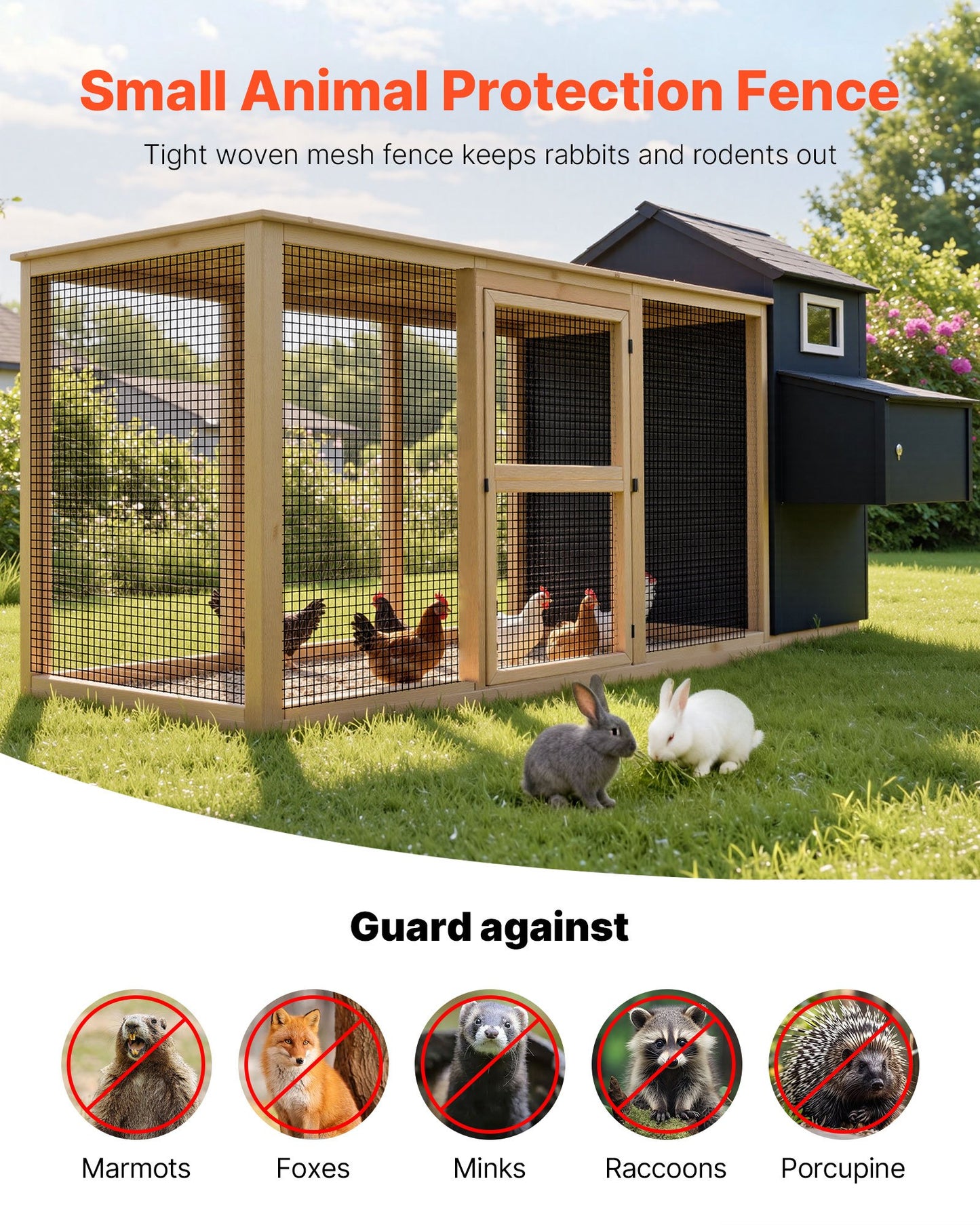 Hardware Cloth 60 in x 100 ft, 1/2 in 19 Gauge Galvanized Wire Mesh Roll, Weather-Resistant Vinyl Coated Chicken Wire Fencing, Heavy Duty Welded Garden Plant Fencing for Rabbit Cage Snake Fence