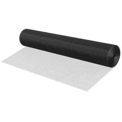 Hardware Cloth 60 in x 100 ft, 1/2 in 19 Gauge Galvanized Wire Mesh Roll, Weather-Resistant Vinyl Coated Chicken Wire Fencing, Heavy Duty Welded Garden Plant Fencing for Rabbit Cage Snake Fence