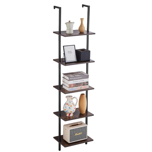 Industrial Square Pipe Hylla 5-vånings 15,6x11,8 tum väggfäste för sovrum