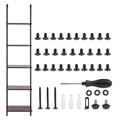 Industrial Square Pipe Hylla 5-vånings 15,6x11,8 tum väggfäste för sovrum