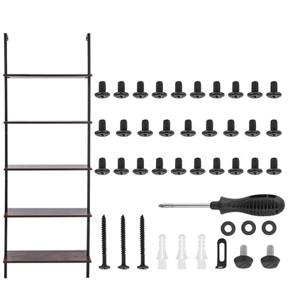 Industrial Square Pipe Hylla 5-vånings 24x11,8 tum väggfäste för sovrum