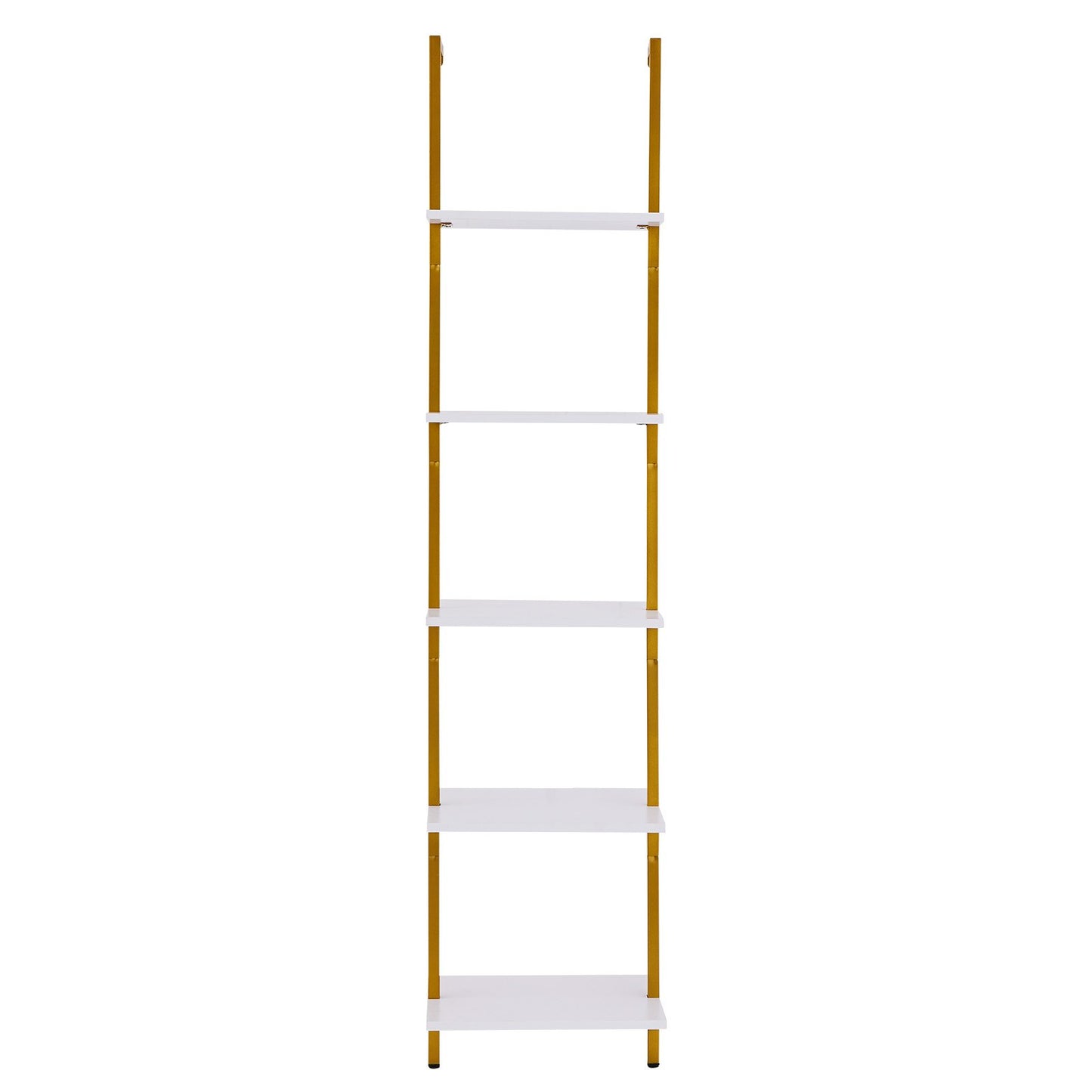 Industrial Square Pipe Hylla 5-vånings 15,6x11,8in Väggmonterad Guld Vit