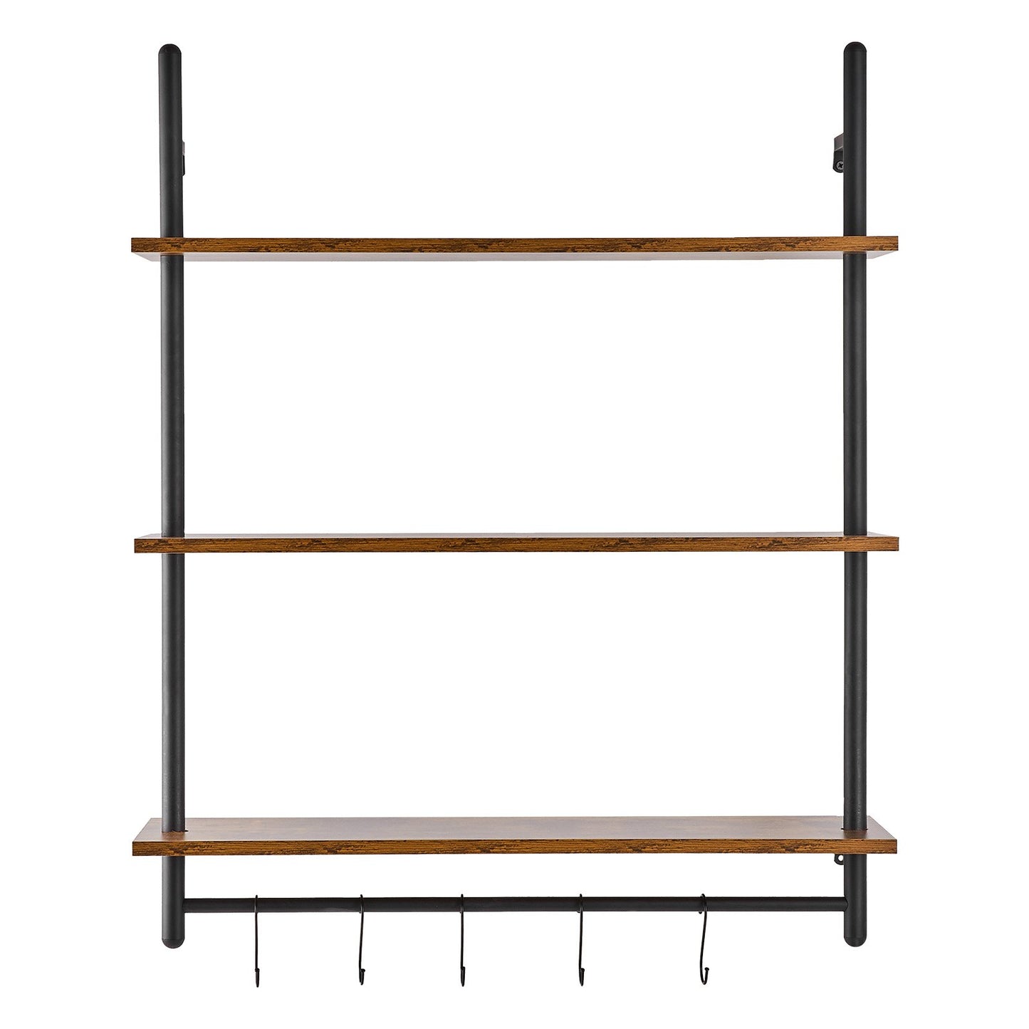 Industrielles Rohrregal, 3-stufig, 81,3 x 25,9 cm, Wandhalterung für Küche und Schlafzimmer