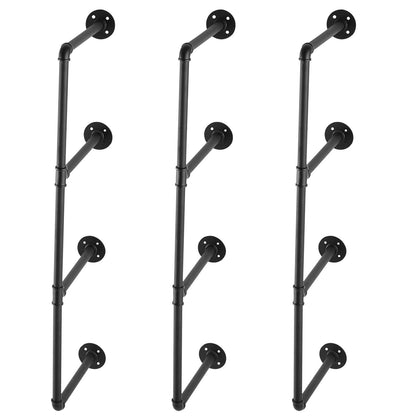 Industrial Pipe Hylla 4 Tier 3PCS 11,8in W Väggmonterade plankor ingår INTE