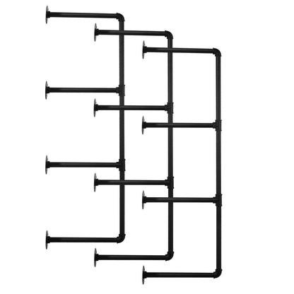 Industrial Pipe Hylla 4 Tier 3PCS 11,8in W Väggmonterade plankor ingår INTE