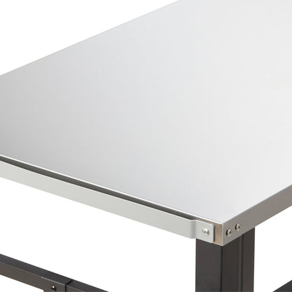 Outdoor-BBQ-Imbisswagen mit Doppelablage, beweglicher Grilltisch, multifunktionale Tischplatte aus Edelstahl, tragbare modulare Pizzaofenwagen, Arbeitstisch mit 2 Rädern, Tragegriff