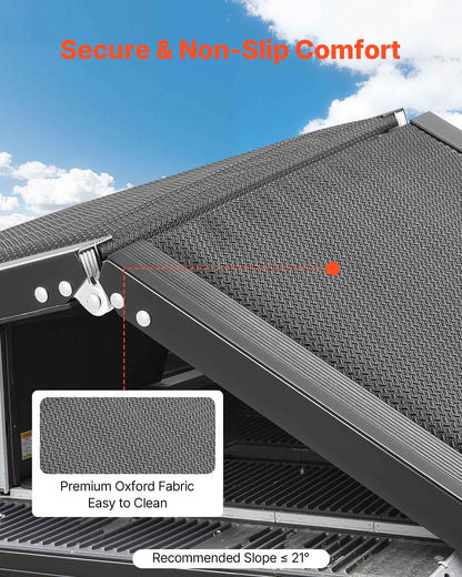 Dog Ramp for Cars, 63" L x 17" W, Folding Pet Ramps for Medium & Large Dogs up to 250lbs, Pet Stair Ramp with Non-Slip Oxford Fabric Surface, Portable Outdoor Dog Car Ramps for SUV & Truck