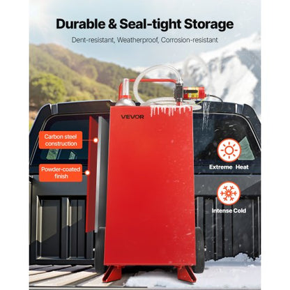 30-Gallonen-Kraftstoffkanister für Benzin und Diesel mit Handpumpe, rot