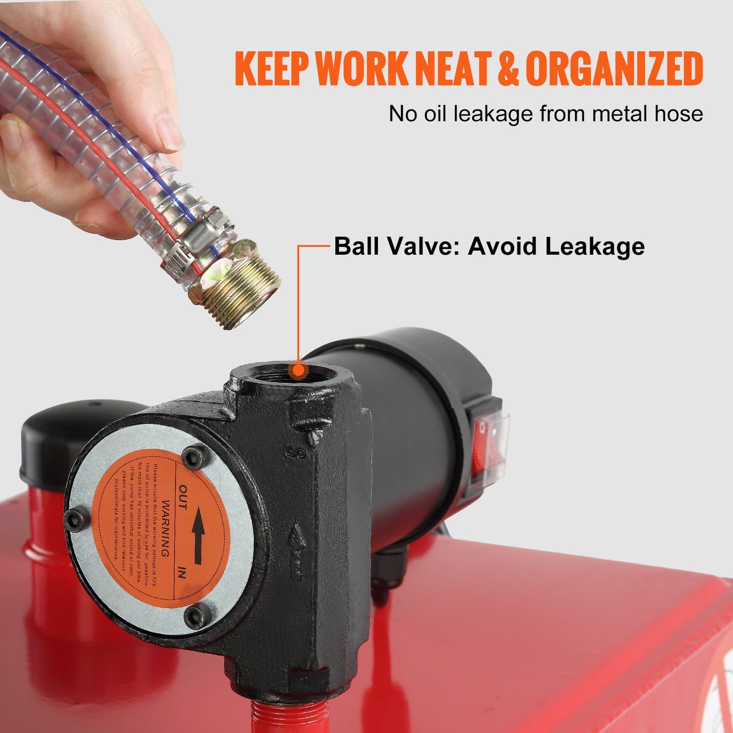 30 Gallon Fuel Caddy Bärbar lagringstank 23,5 L/min med 180W pump