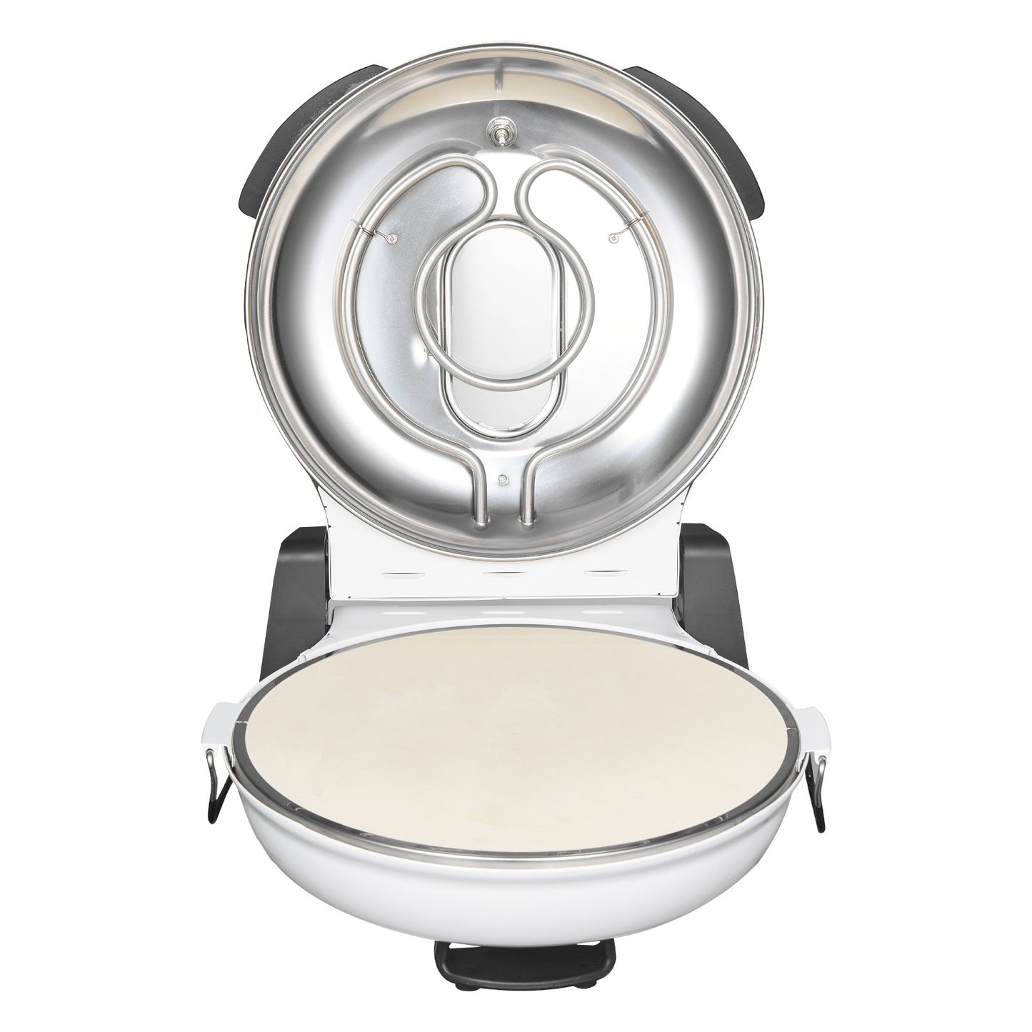 Pizza Oven, 12 in Electric Pizza Maker, 1200W Electric Pizzas Cooker with Cordierite Stone, 5-Mode Temperature Control, Viewing Window for Precise Cooking, Heats up to 788 ˚F, for Home (White)