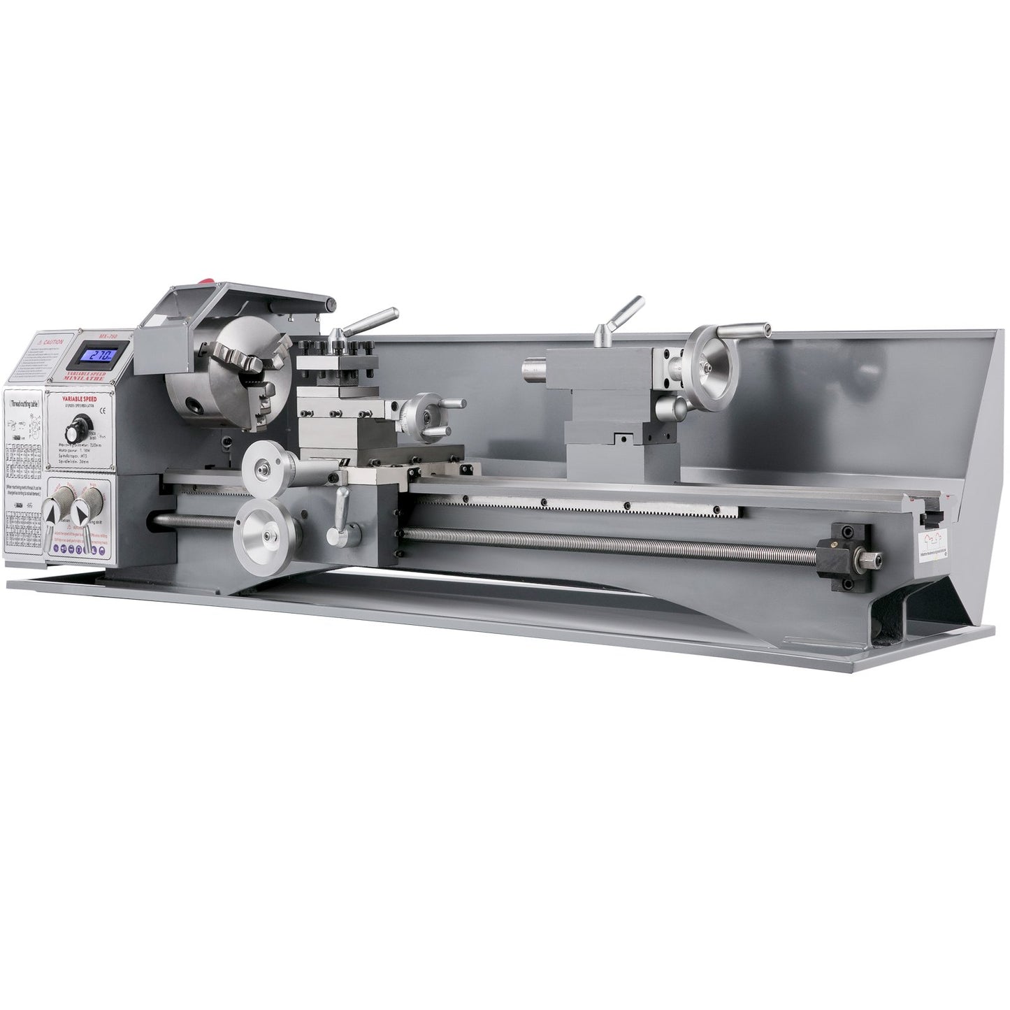 Mini metal lathe 750W metal lathe with variable speed 50 to 3000 rpm Precision lathe 220 x 600 mm for metal lathe for counter turning