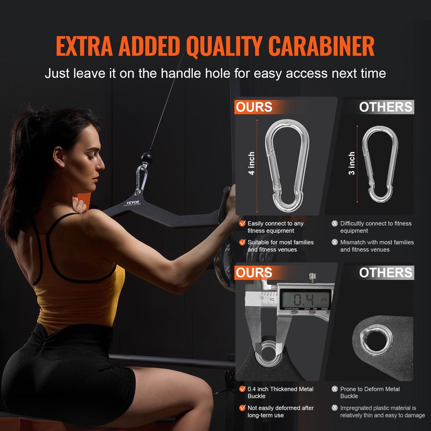 LAT Pulldown Attachment, Cable Machine Rowing V-bar Attachment, Tricep Pull Down Bar, Back Strength Training Rubber Coated Handle Grip, Bicep Curl Tricep Lat Pulldown Bar for Home Gym Fitness