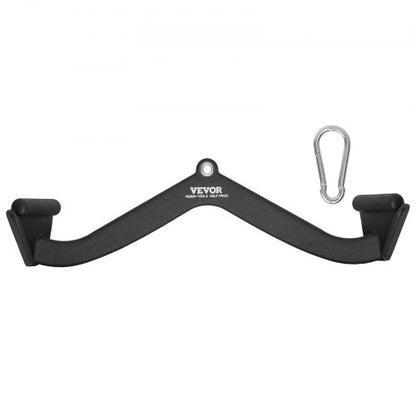 LAT Pulldown Attachment, Cable Machine Rowing V-bar Attachment, Tricep Pull Down Bar, Back Strength Training Rubber Coated Handle Grip, Bicep Curl Tricep Lat Pulldown Bar for Home Gym Fitness