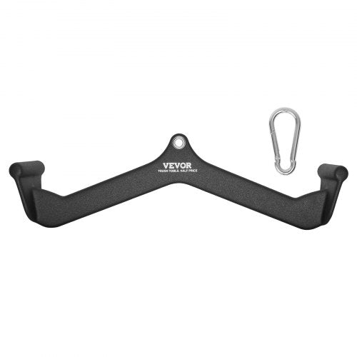 LAT Pulldown Attachment, Cable Machine Rowing V-bar Attachment, Tricep Pull Down Bar, Back Strength Training Rubber Coated Handle Grip, Bicep Curl Tricep Lat Pulldown Bar for Home Gym Fitness