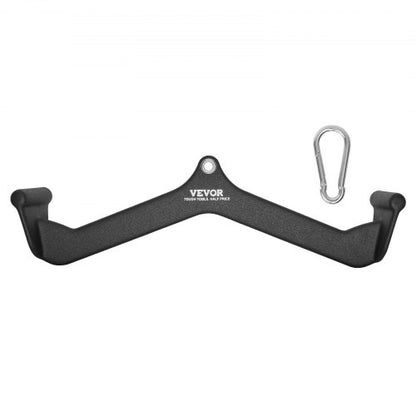LAT Pulldown Attachment, Cable Machine Rowing V-bar Attachment, Tricep Pull Down Bar, Back Strength Training Rubber Coated Handle Grip, Bicep Curl Tricep Lat Pulldown Bar for Home Gym Fitness