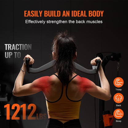 LAT Pulldown Bar Handtag Attachment V-bar T-bar kabelmaskin för Home Gym