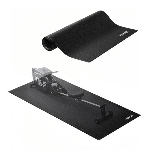 Treadmill Mat for Carpet Floor, 23.62" x 51.18" x 0.16" Exercise Equipment Mat for Elliptical and Walking Pad, High Density PVC Floor Protector, Waterproof and Non-slip for Home Gym