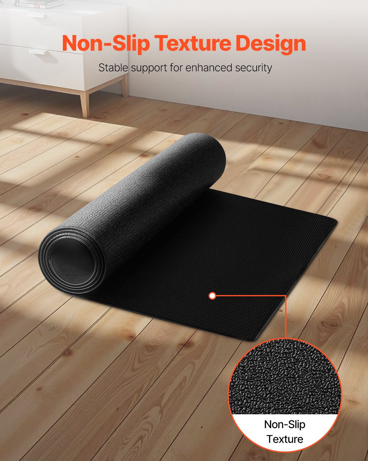 Treadmill Mat for Carpet Floor, 23.62" x 51.18" x 0.16" Exercise Equipment Mat for Elliptical and Walking Pad, High Density PVC Floor Protector, Waterproof and Non-slip for Home Gym