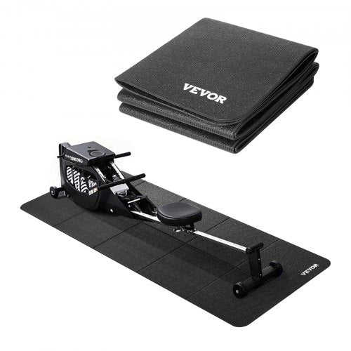 Foldable Walking Pad Treadmill Mat, 1/4" Thick, 24" x 68" Exercise Equipment Mat for Elliptical on Carpet Hardwood Floor, High Density PVC Floor Protector, Waterproof and Non-slip for Home Gym