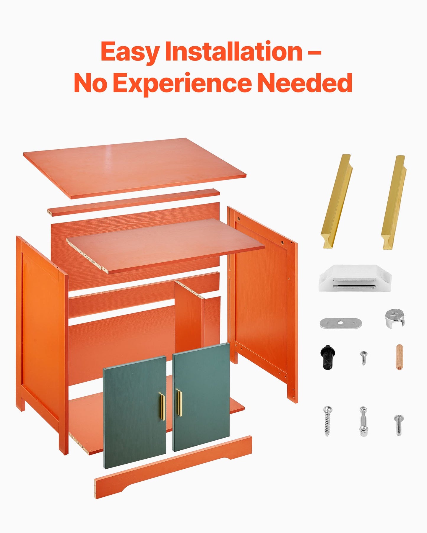 Cat Litter Box Enclosure, 31 in Hidden Litter Box Cabinet with Shelf & Storage, Modern Style Indoor Cat Washroom, Wooden Kitty House Furniture End Table, Fit Most Litterboxes, Red & Green