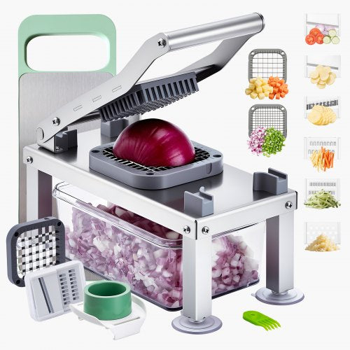 Vegetable Chopper Mandoline Slicer, All-in-1 Food Veggie Cutter with 8 Stainless Steel Blades, Cheese Grater Onion Potato Salad Dicer with Container,Kitchen Gadgets&Essentials Home Appliances