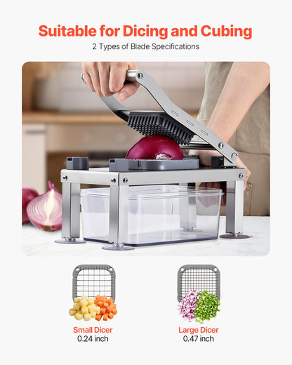 Vegetable Chopper Mandoline Slicer, All-in-1 Food Veggie Cutter with 8 Stainless Steel Blades, Cheese Grater Onion Potato Salad Dicer with Container,Kitchen Gadgets&Essentials Home Appliances